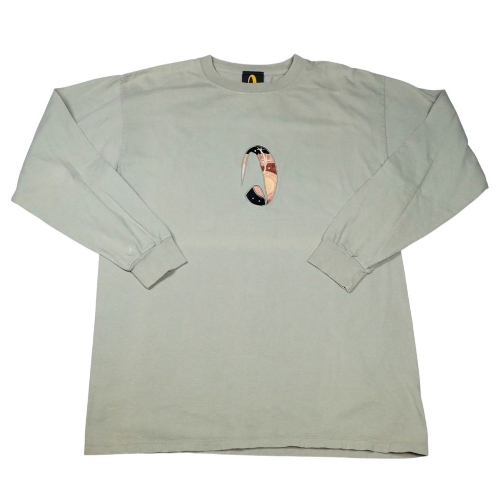 Vintage Star‎ Trek The Experience Shirt Mens S Tan 1997 Long Sleeve Las Vegas